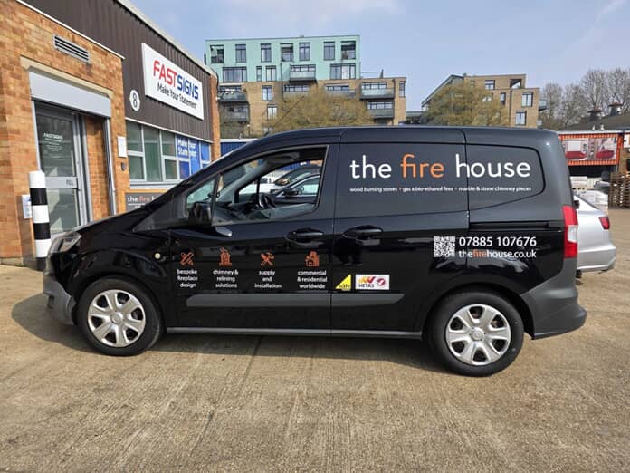 An image of The Fire House van wrap.
